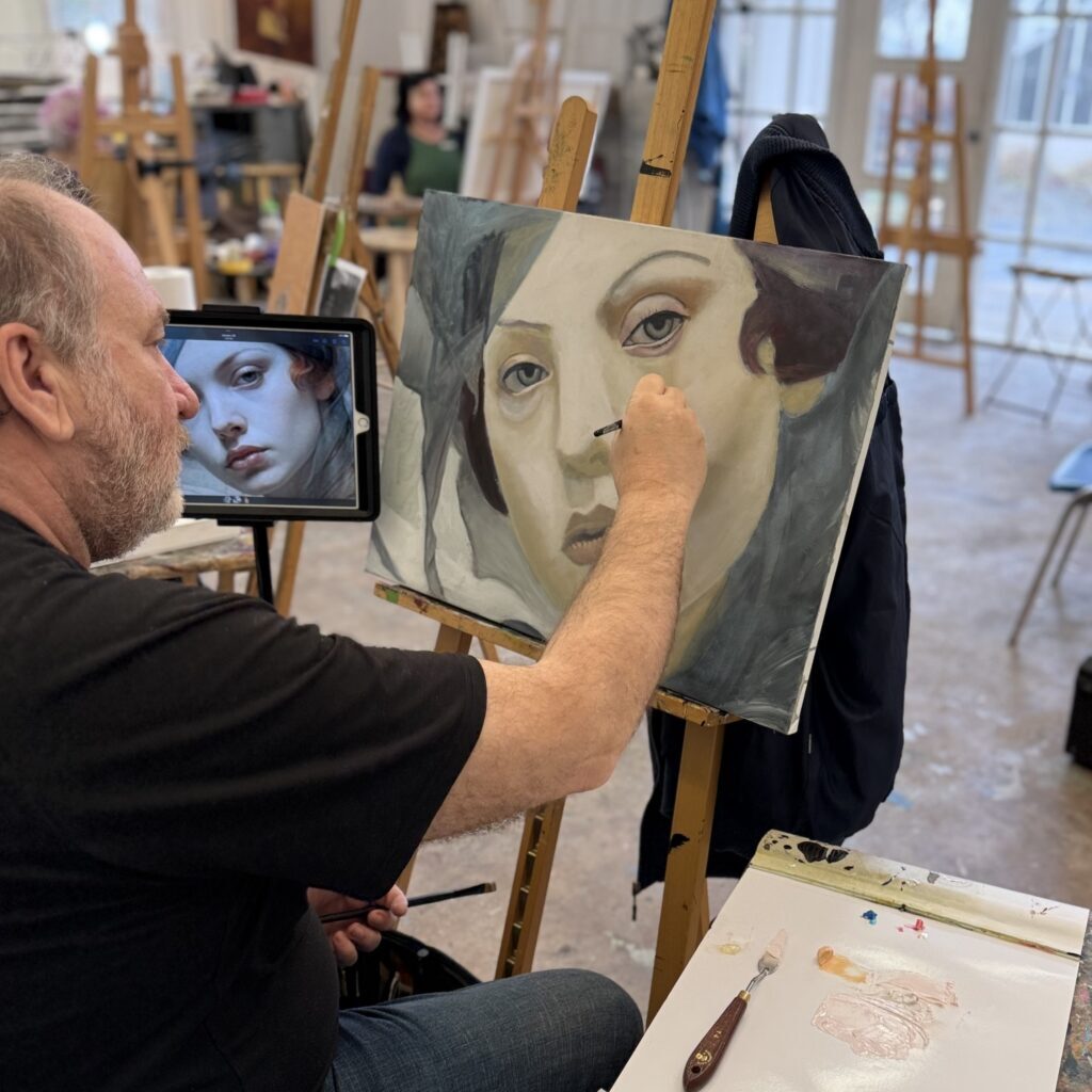 Man-painting-sqaure